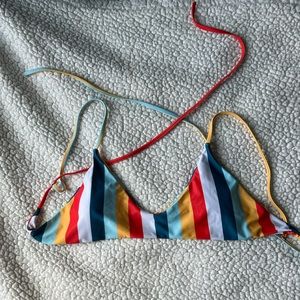 Striped bikini top